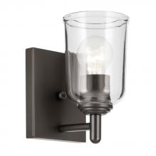 Kichler 45572OZCLR - Shailene 5" 1-Light Wall Sconce with Clear Glass in Olde Bronze