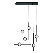 Eurofase Gold US 47255-029 - BARLETT-CHD-6LT-32IN-BLK-CL