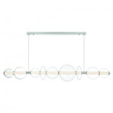 Eurofase Gold US 47257-030 - Atomo 74" LED Chandelier In Chrome With Clear Glass