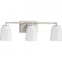 Progress P300505-009 - Spenser Collection Three-Light Brushed Nickel Industrial Vanity Light