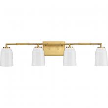 Progress P300506-191 - Spenser Collection Four-Light Brushed Gold Industrial Vanity Light