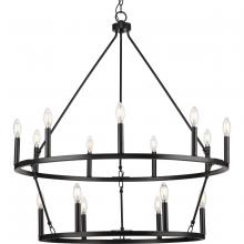 Progress P400315-31M - Gilliam Collection Fifteen-Light Matte Black New Traditional Chandelier