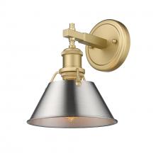 Golden 3306-BA1 BCB-PW - Orwell BCB 1 Light Bath Vanity in Brushed Champagne Bronze with Pewter shade