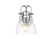 Golden 3602-BA1 CH-CLR - Duncan 1-Light Bath Vanity in Chrome with Clear Glass