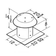 Broan-Nutone 612CM - Roof Cap, For Flat Roof, Aluminum, Up to 12 in. Round Duct.