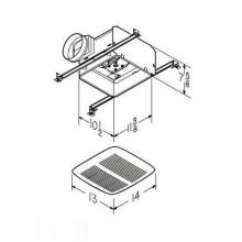 Broan-Nutone QTXEN080 - Ultra Silent Bath Fan, White Grille ,80 CFM. Energy Star® Qualified.