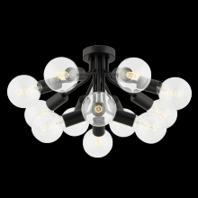 Mitzi by Hudson Valley Lighting H680612-SBK - Drea Semi Flush