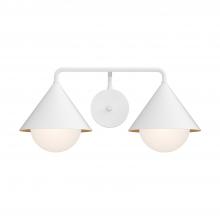 Alora Lighting VL485221WHOP - Remy 21-in White/Opal Glass 2 Lights Vanity